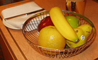 Fresh fruit in the room.