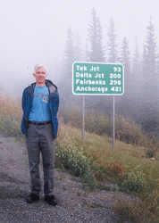 Border between Yukon and Alaska, with heavy smoke. Most of the mountains were obscured by smoke.